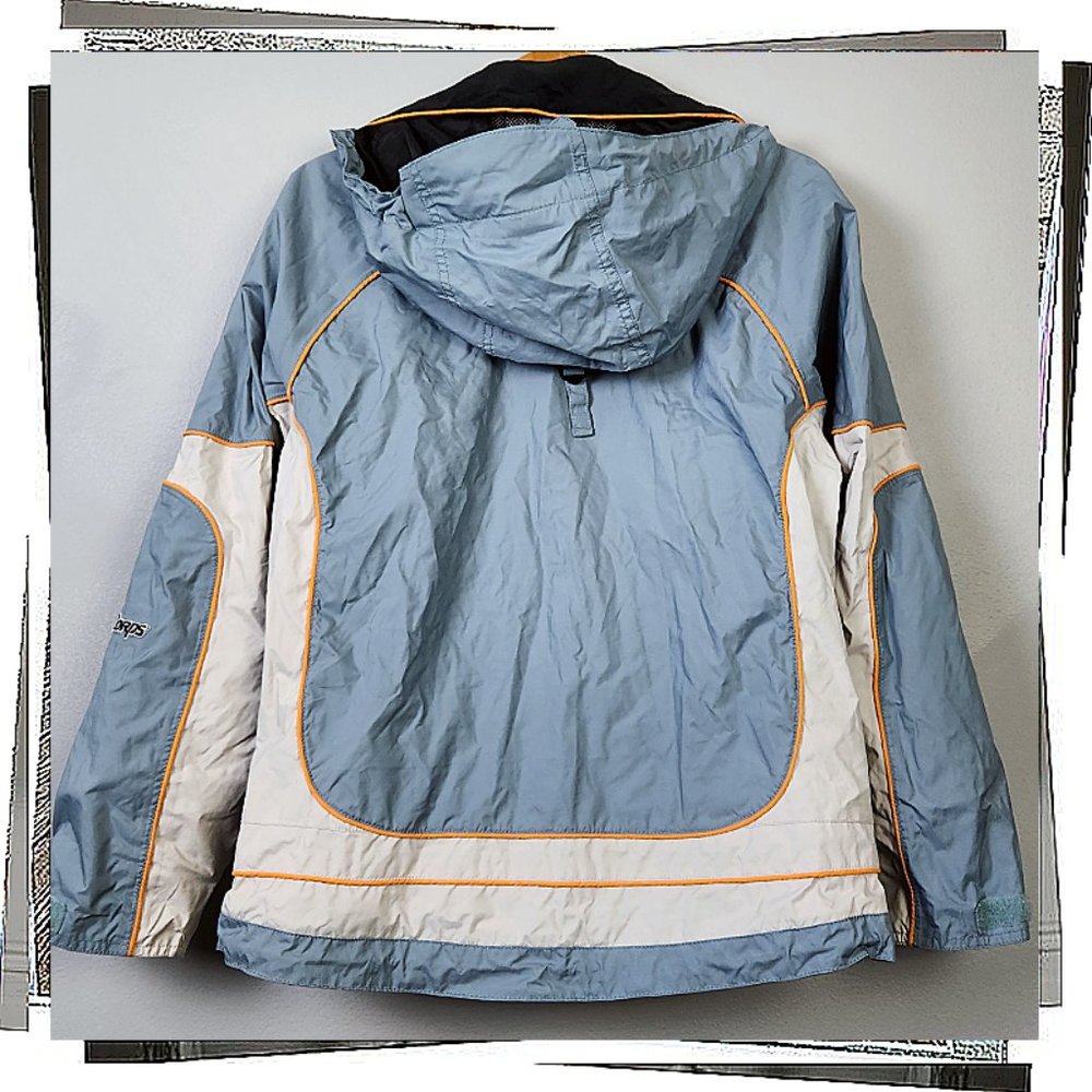 Blue & Cream w Orange Piping LightweightJacket w Gator & Vent Zips (S) Hardcore - Picture 5 of 9